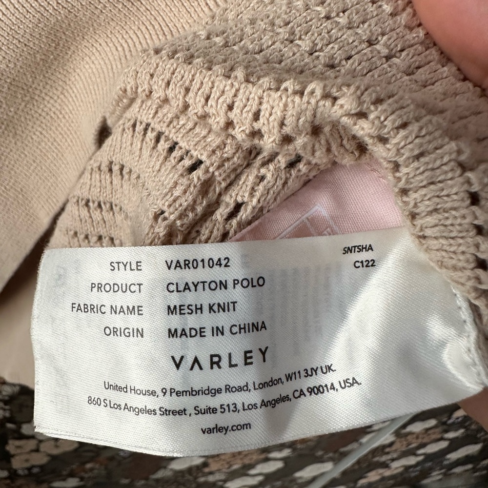 Varley Clayton Polo size X-Small - Picture 7 of 9